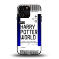 harry potter hogwarts boarding pass ticket back phone cover | glass case for iphone 13 pro max