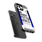 harry potter hogwarts boarding pass ticket back phone cover | glass case for iphone 13 pro max