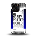 harry potter hogwarts boarding pass ticket back phone cover | glass case for iphone 13 pro