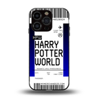 harry potter hogwarts boarding pass ticket back phone cover | glass case for iphone 13 pro