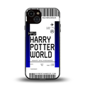 harry potter hogwarts boarding pass ticket back phone cover | glass case for iphone 13