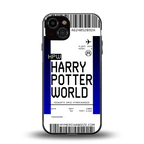 harry potter hogwarts boarding pass ticket back phone cover | glass case for iphone 13