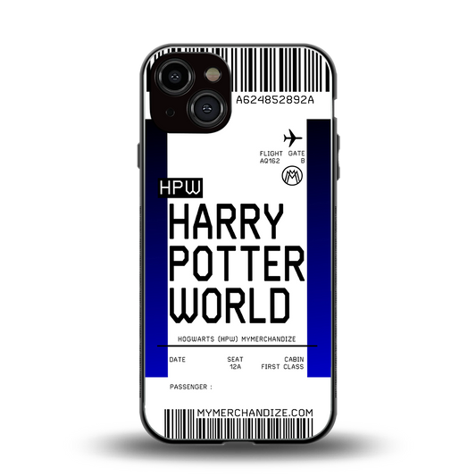 harry potter hogwarts boarding pass ticket back phone cover | glass case for iphone 13