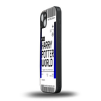 harry potter hogwarts boarding pass ticket back phone cover | glass case for iphone 14 plus