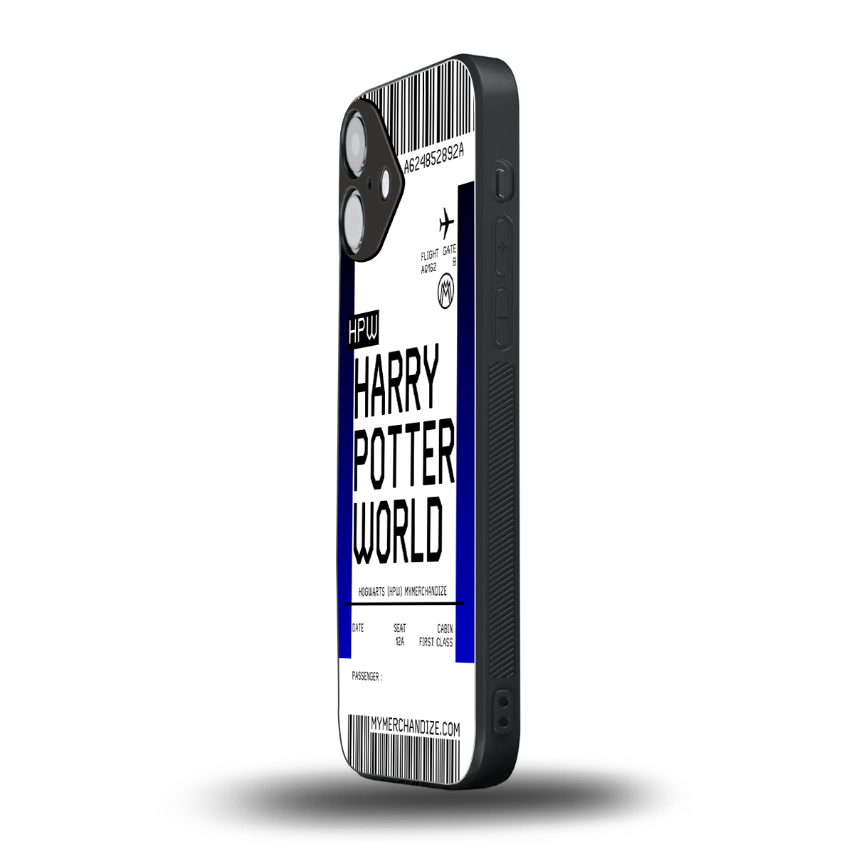 harry potter hogwarts boarding pass ticket back phone cover | glass case for iphone 16 plus
