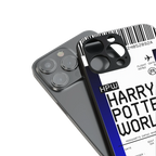 harry potter hogwarts boarding pass ticket back phone cover | glass case for iphone 13 pro