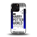 harry potter hogwarts boarding pass ticket back phone cover | glass case for iphone 16 pro