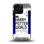 harry potter hogwarts boarding pass ticket back phone cover | glass case for iphone 16 pro