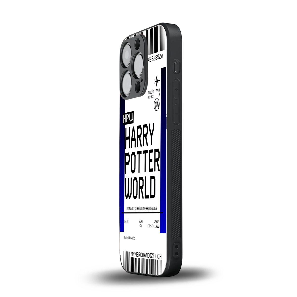 harry potter hogwarts boarding pass ticket back phone cover | glass case for iphone 16 pro