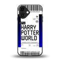 harry potter hogwarts boarding pass ticket back phone cover | glass case for iphone 16