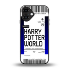 harry potter hogwarts boarding pass ticket back phone cover | glass case for iphone 16