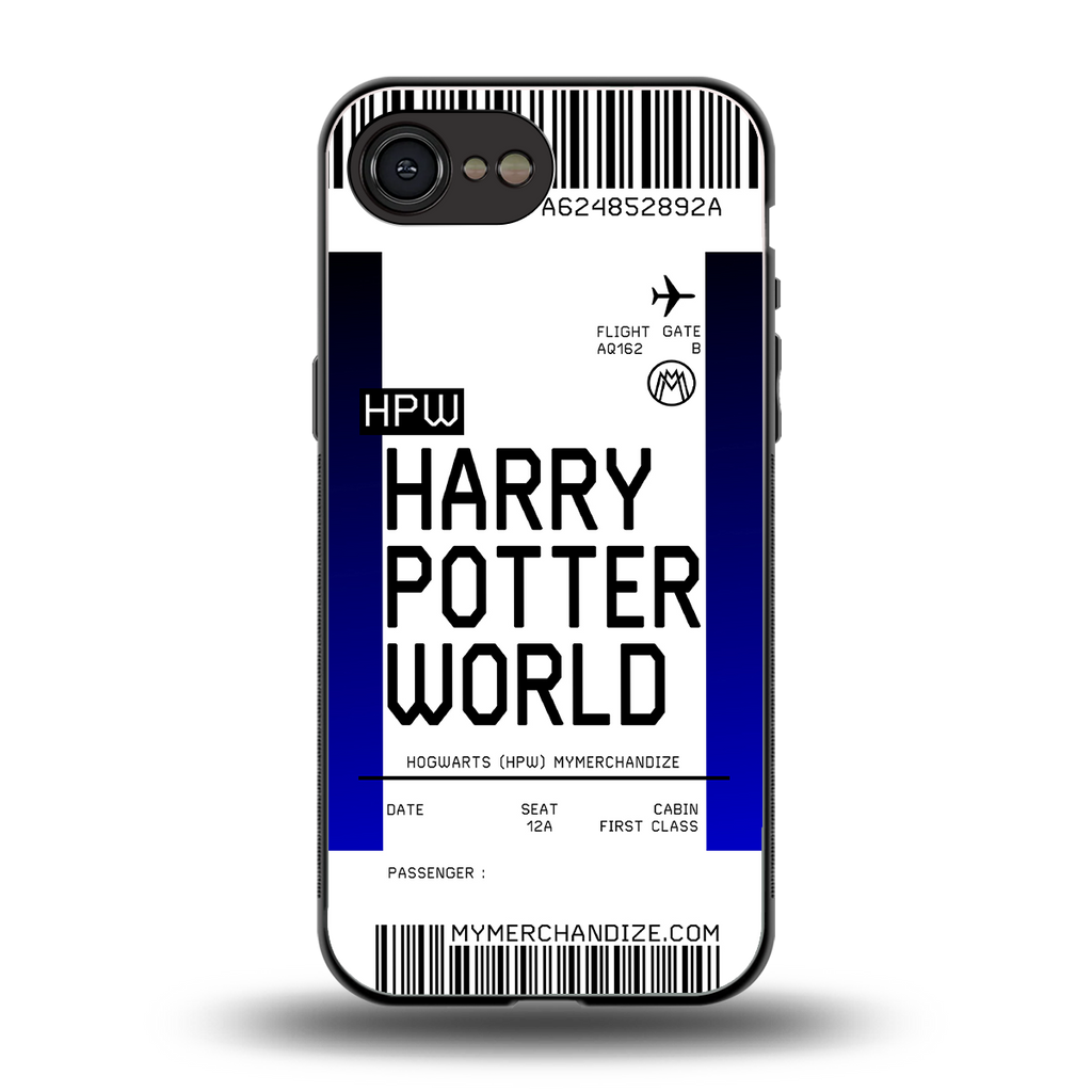harry potter hogwarts boarding pass ticket back phone cover | glass case for iphone 16e