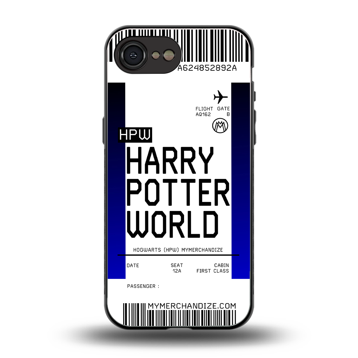 harry potter hogwarts boarding pass ticket back phone cover | glass case for iphone 16e