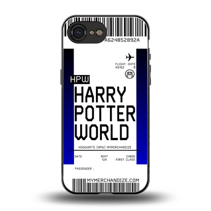 harry potter hogwarts boarding pass ticket back phone cover | glass case for iphone 16e