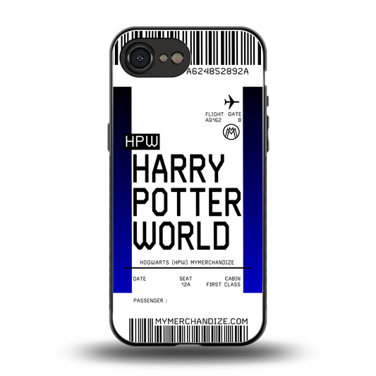 harry potter hogwarts boarding pass ticket back phone cover | glass case for iphone 16e