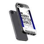 harry potter hogwarts boarding pass ticket back phone cover | glass case for iphone 16e