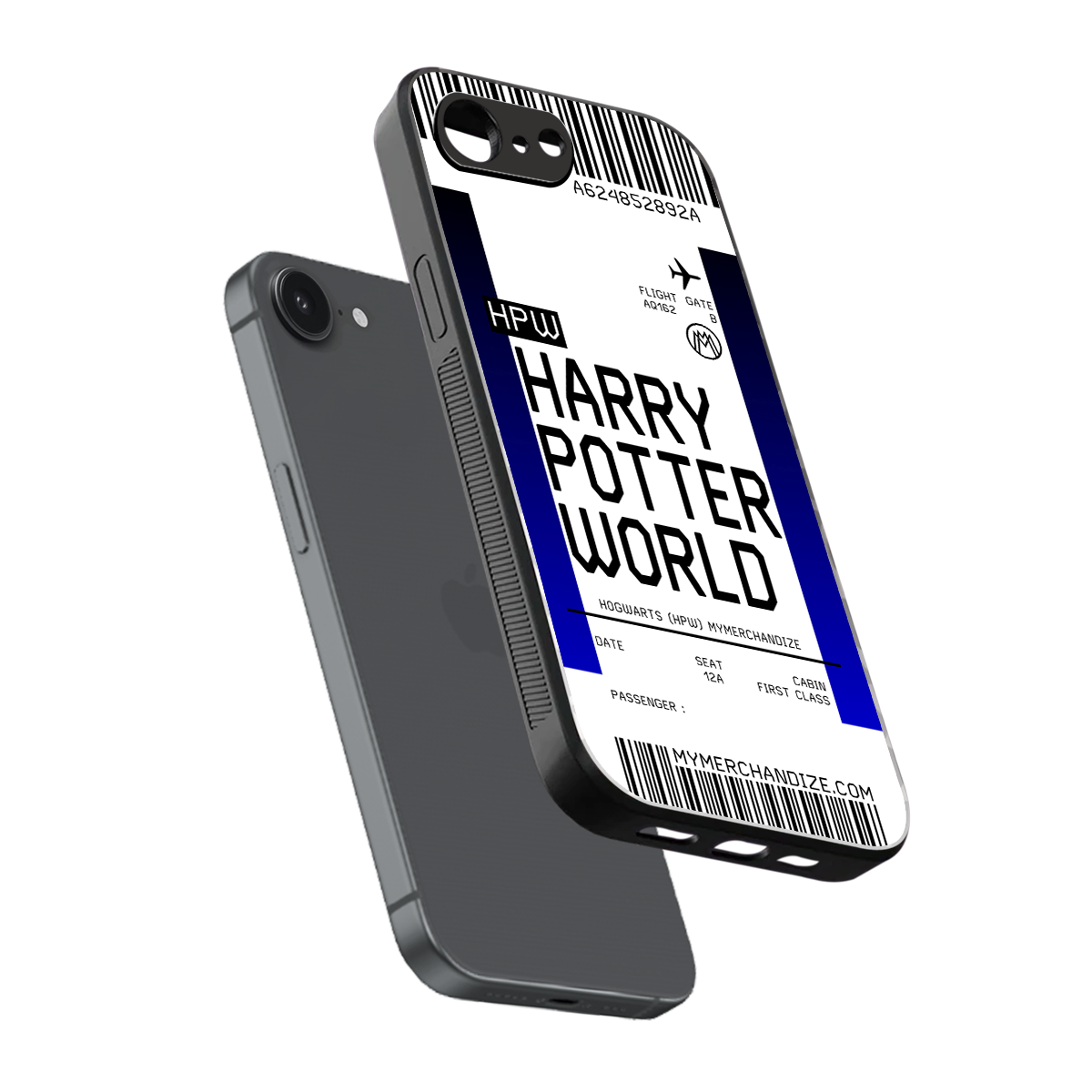 harry potter hogwarts boarding pass ticket back phone cover | glass case for iphone 16e