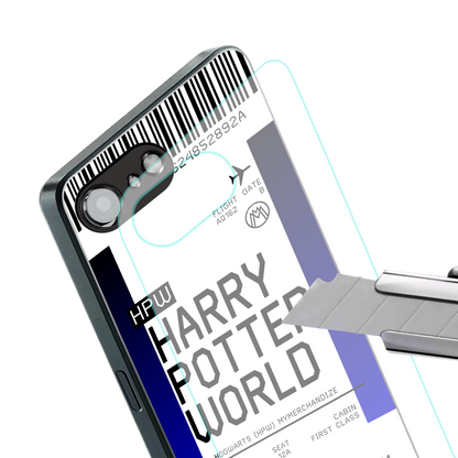 harry potter hogwarts boarding pass ticket back phone cover | glass case for iphone 16e