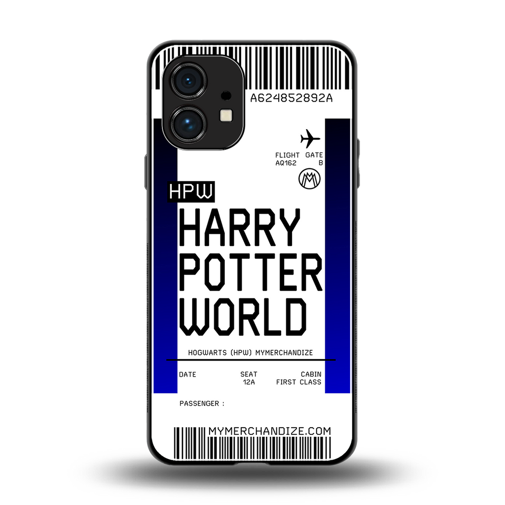 harry potter hogwarts boarding pass ticket back phone cover | glass case for nothing phone 1