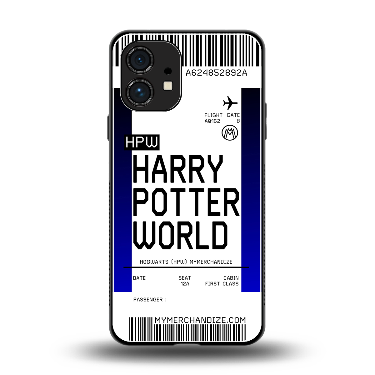 harry potter hogwarts boarding pass ticket back phone cover | glass case for nothing phone 1