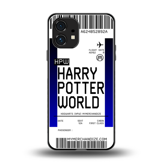 harry potter hogwarts boarding pass ticket back phone cover | glass case for nothing phone 1