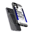 harry potter hogwarts boarding pass ticket back phone cover | glass case for nothing phone 1