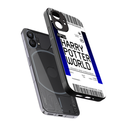 harry potter hogwarts boarding pass ticket back phone cover | glass case for nothing phone 1