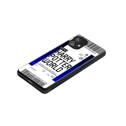 harry potter hogwarts boarding pass ticket back phone cover | glass case for nothing phone 1