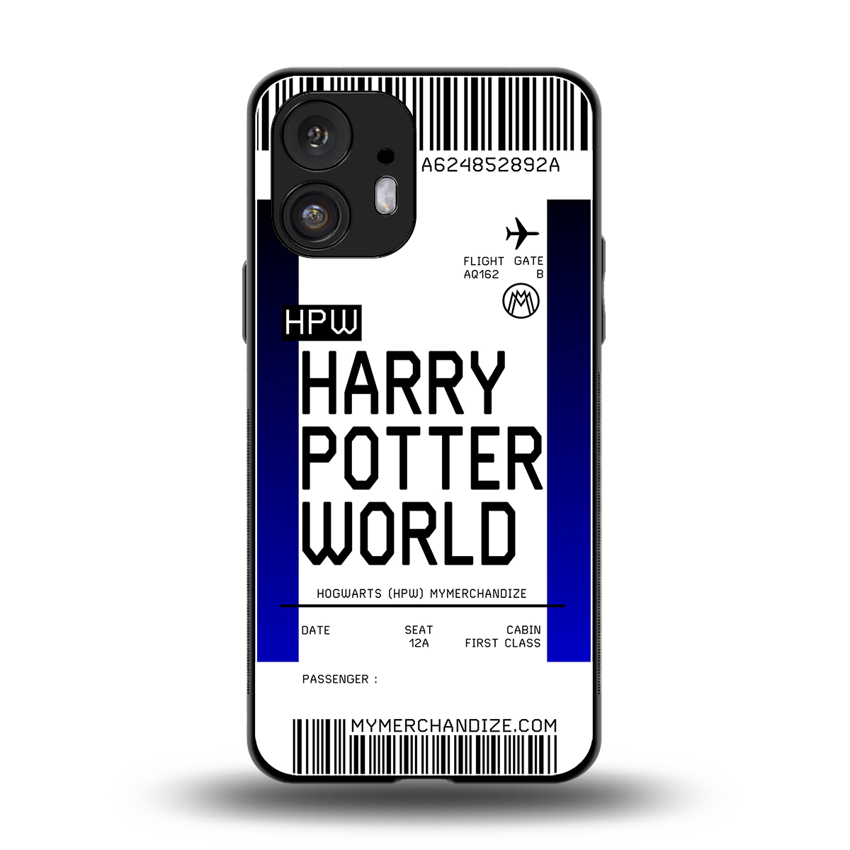 harry potter hogwarts boarding pass ticket back phone cover | glass case for nothing phone 2