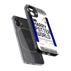 harry potter hogwarts boarding pass ticket back phone cover | glass case for nothing phone 2