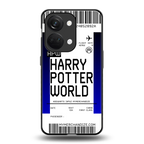 harry potter hogwarts boarding pass ticket back phone cover | glass case for oneplus nord 3