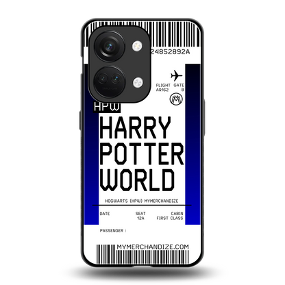 harry potter hogwarts boarding pass ticket back phone cover | glass case for oneplus nord 3