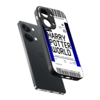 harry potter hogwarts boarding pass ticket back phone cover | glass case for oneplus nord 3
