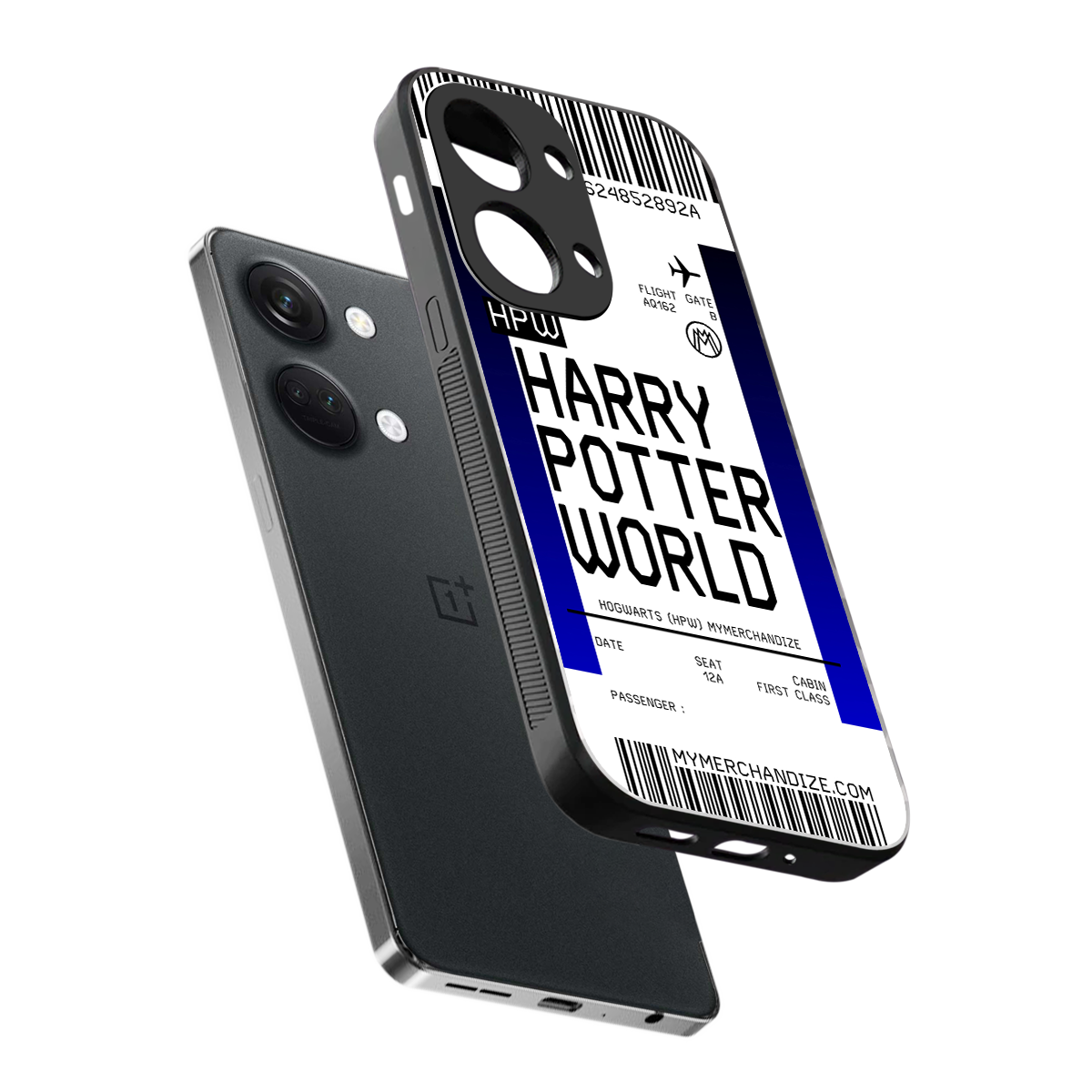 harry potter hogwarts boarding pass ticket back phone cover | glass case for oneplus nord 3