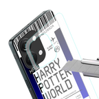 harry potter hogwarts boarding pass ticket back phone cover | glass case for oneplus nord 3