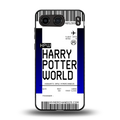 harry potter hogwarts boarding pass ticket back phone cover | glass case for oneplus nord 4