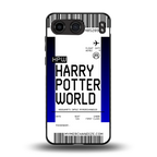 harry potter hogwarts boarding pass ticket back phone cover | glass case for oneplus nord 4
