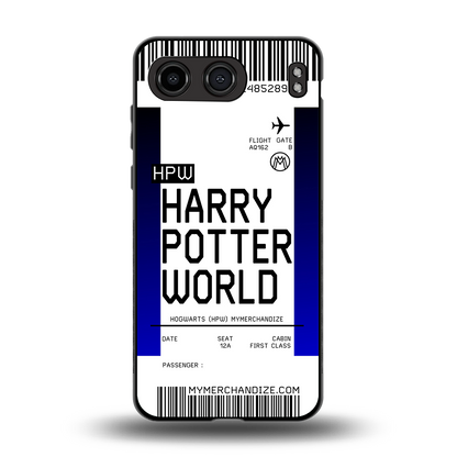harry potter hogwarts boarding pass ticket back phone cover | glass case for oneplus nord 4