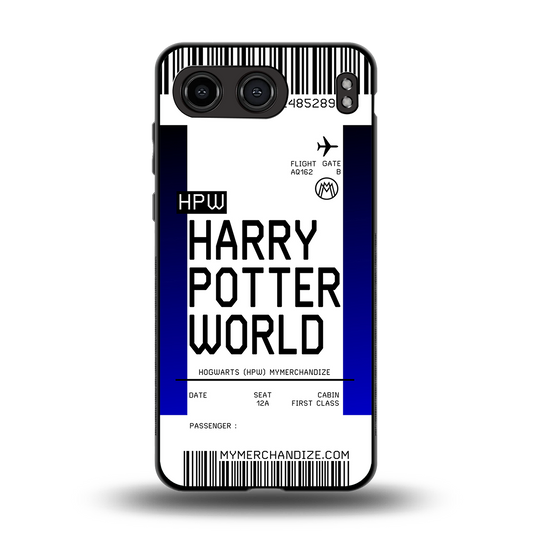 harry potter hogwarts boarding pass ticket back phone cover | glass case for oneplus nord 4