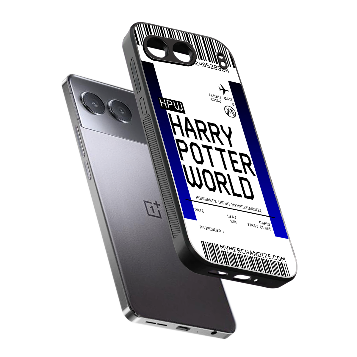 harry potter hogwarts boarding pass ticket back phone cover | glass case for oneplus nord 4