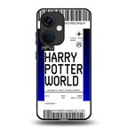 harry potter hogwarts boarding pass ticket back phone cover | glass case for oneplus nord ce 3