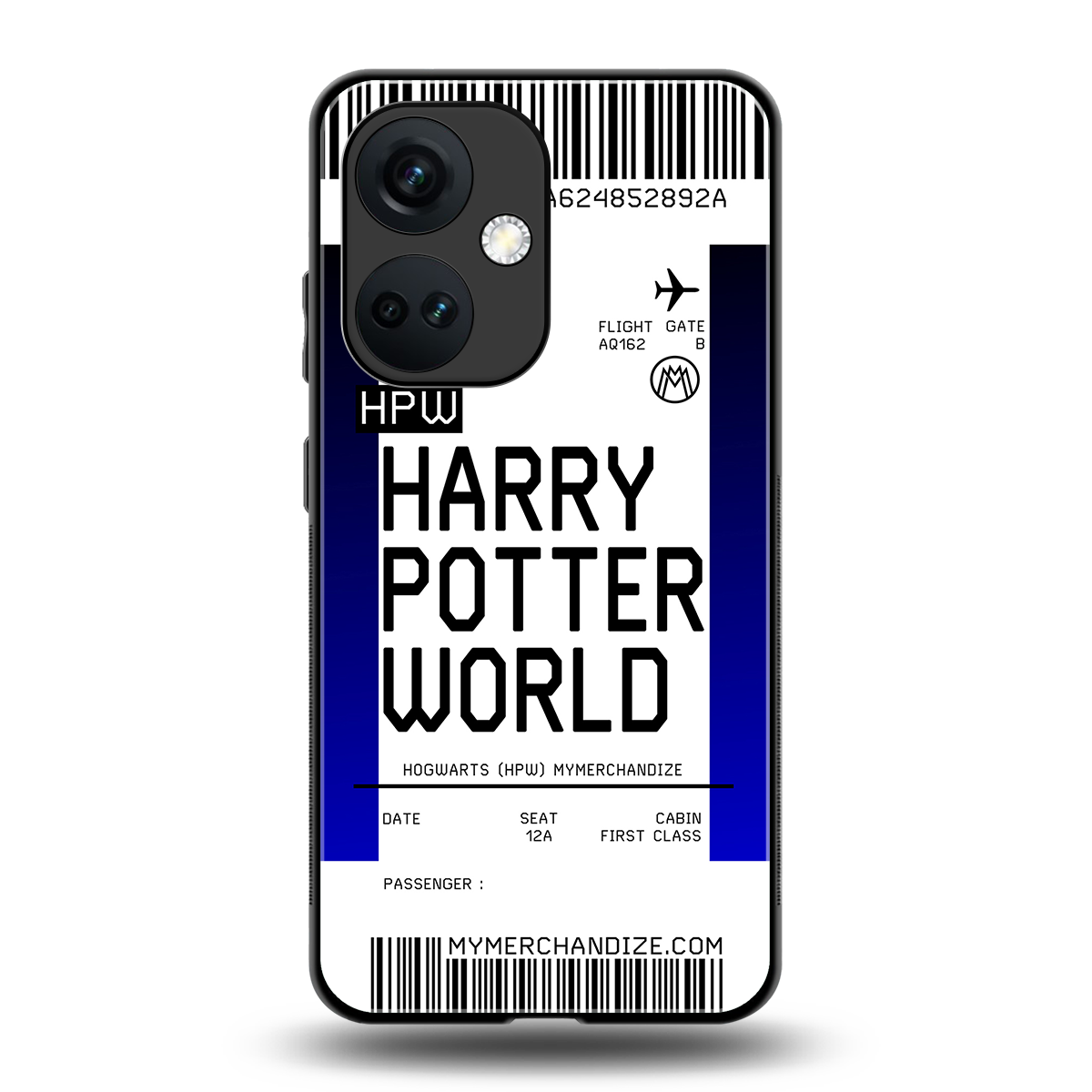 harry potter hogwarts boarding pass ticket back phone cover | glass case for oneplus nord ce 3
