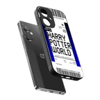 harry potter hogwarts boarding pass ticket back phone cover | glass case for oneplus nord ce 3