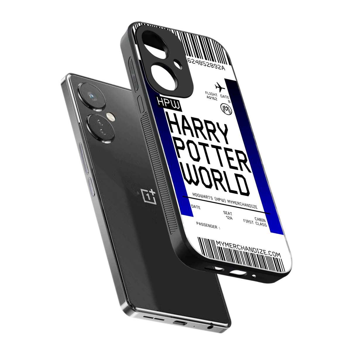 harry potter hogwarts boarding pass ticket back phone cover | glass case for oneplus nord ce 3