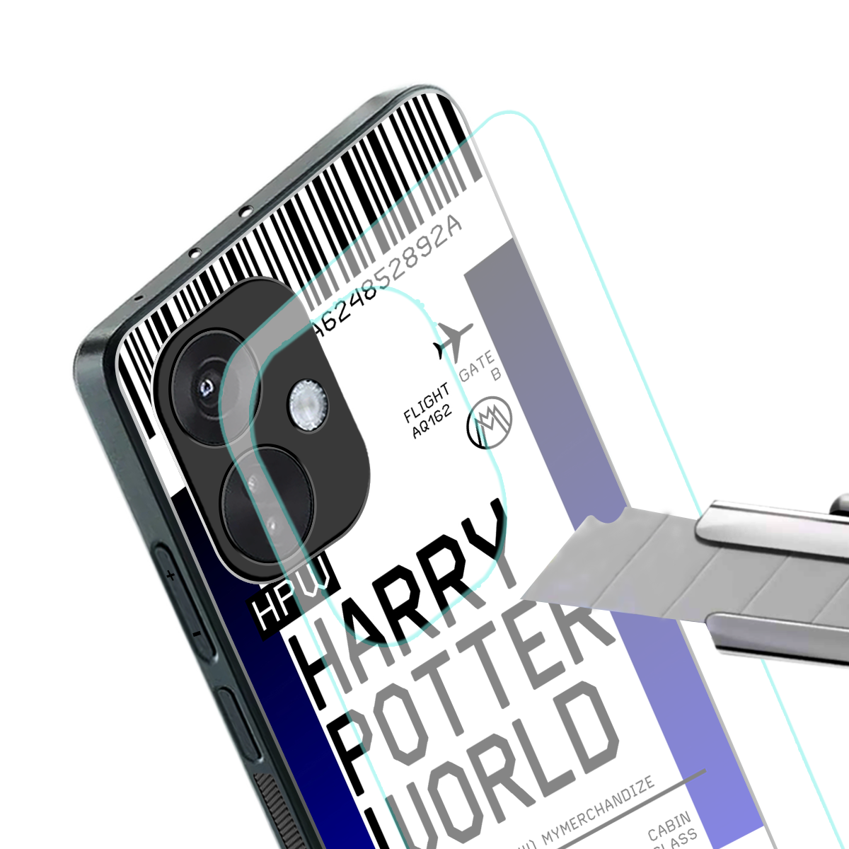 harry potter hogwarts boarding pass ticket back phone cover | glass case for oneplus nord ce 3