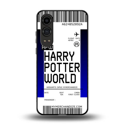 harry potter hogwarts boarding pass ticket back phone cover | glass case for oneplus nord ce 4 lite