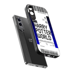 harry potter hogwarts boarding pass ticket back phone cover | glass case for oneplus nord ce 4 lite