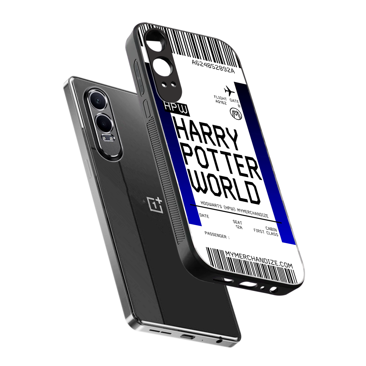 harry potter hogwarts boarding pass ticket back phone cover | glass case for oneplus nord ce 4 lite