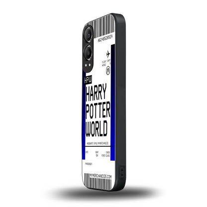 harry potter hogwarts boarding pass ticket back phone cover | glass case for oneplus nord ce 4 lite