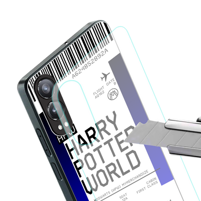 harry potter hogwarts boarding pass ticket back phone cover | glass case for oneplus nord ce 4 lite